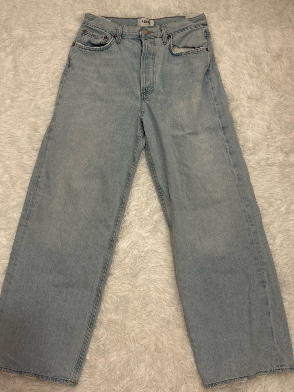Agolde Low Slung Baggy Jeans in “Fragment” Light Wash - Picture 4 of 10